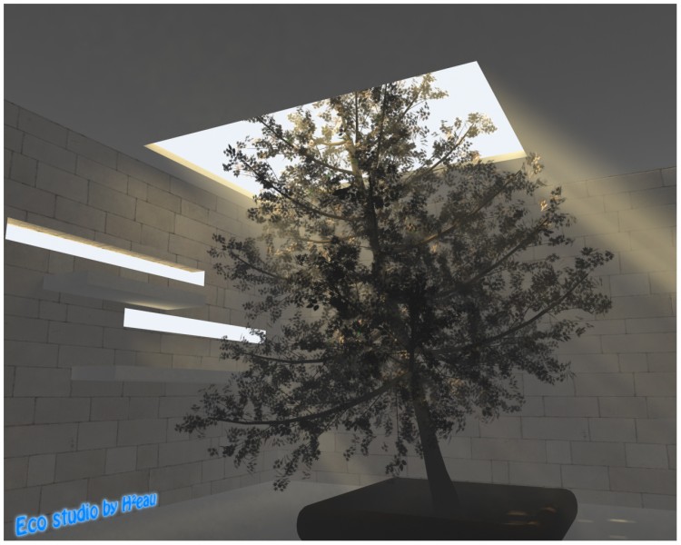 Fonds d'cran Art - Numrique 3D - Studio Max Eco arbre