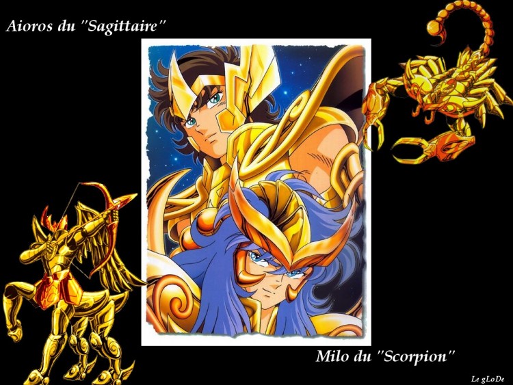 Fonds d'cran Manga Saint Seiya - Les Chevaliers du Zodiaque aioros&milo