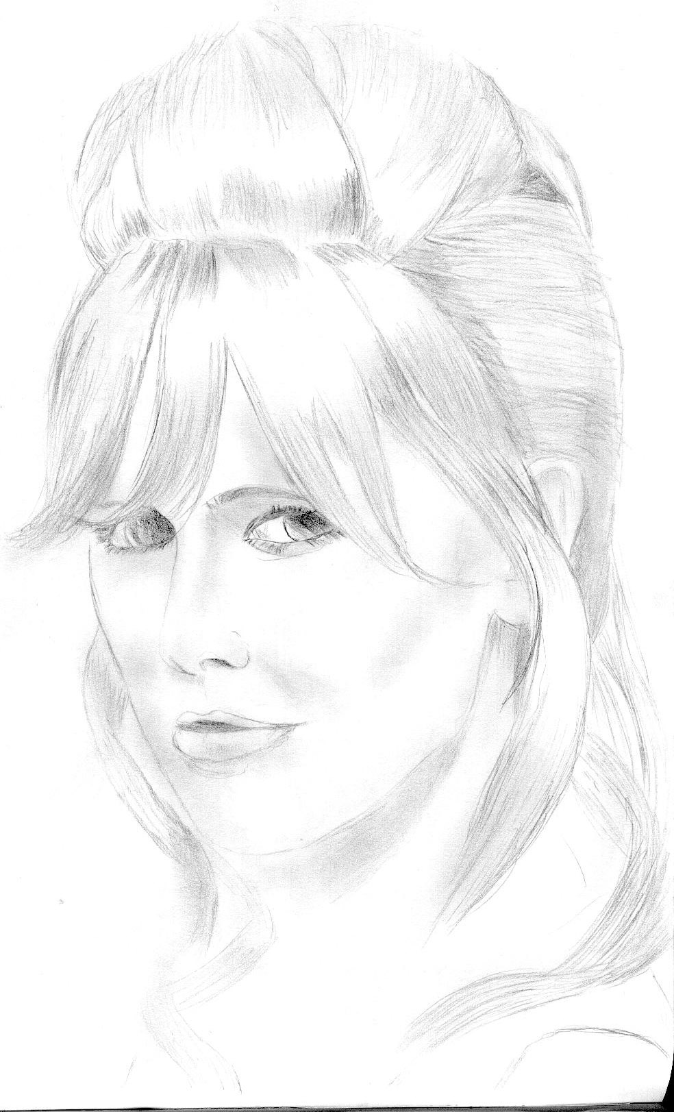 Wallpapers Art - Pencil Portraits claudia shiffer