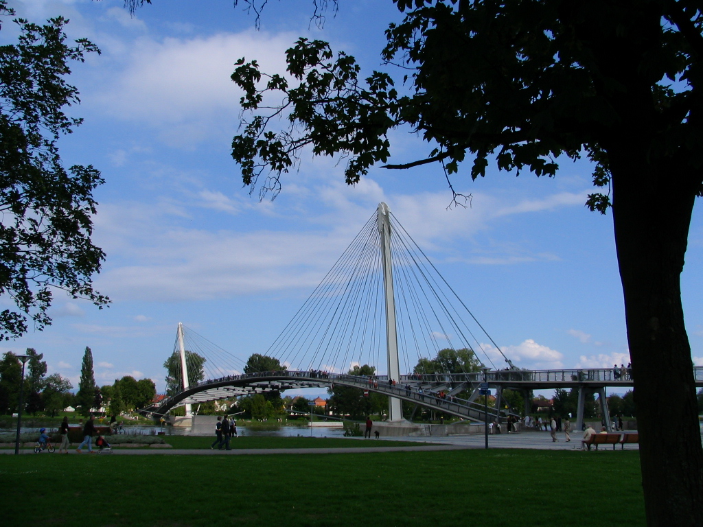 Wallpapers Constructions and architecture Bridges - Aqueduct JARDIN DES 2 RIVES