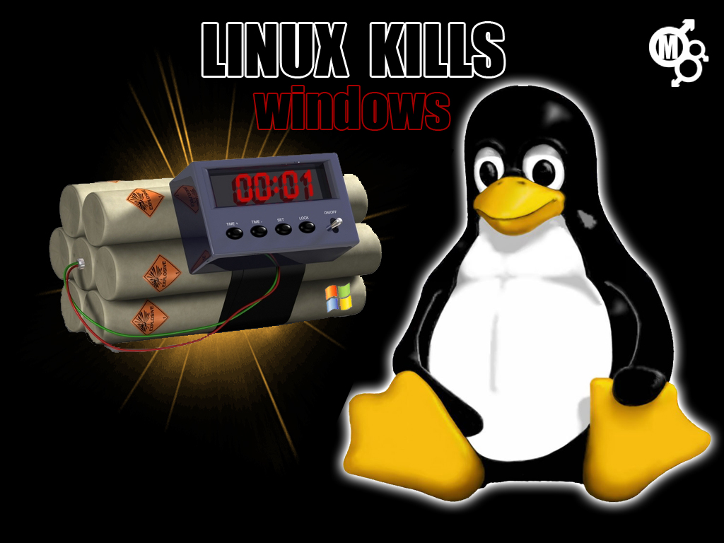 Fonds d'cran Informatique Linux Linux KILLS Windows..