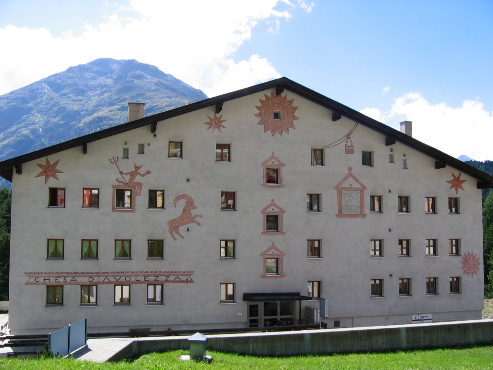 Wallpapers Constructions and architecture Houses Maison de style engadinoise (Pontresina, CH)