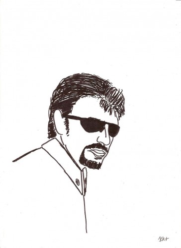 Wallpapers Art - Pencil Portraits johnny hallyday 2