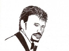 Fonds d'cran Art - Crayon johnny hallyday