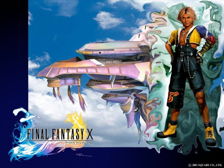 Fonds d'cran Jeux Vido Final Fantasy X Tidus et le vaisseaux de Cid