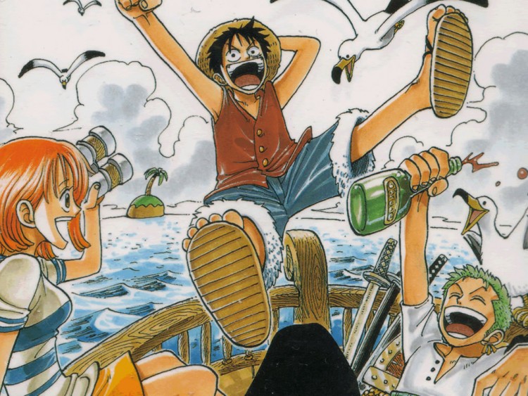 Fonds d'cran Manga One Piece depar pour la grande aventure