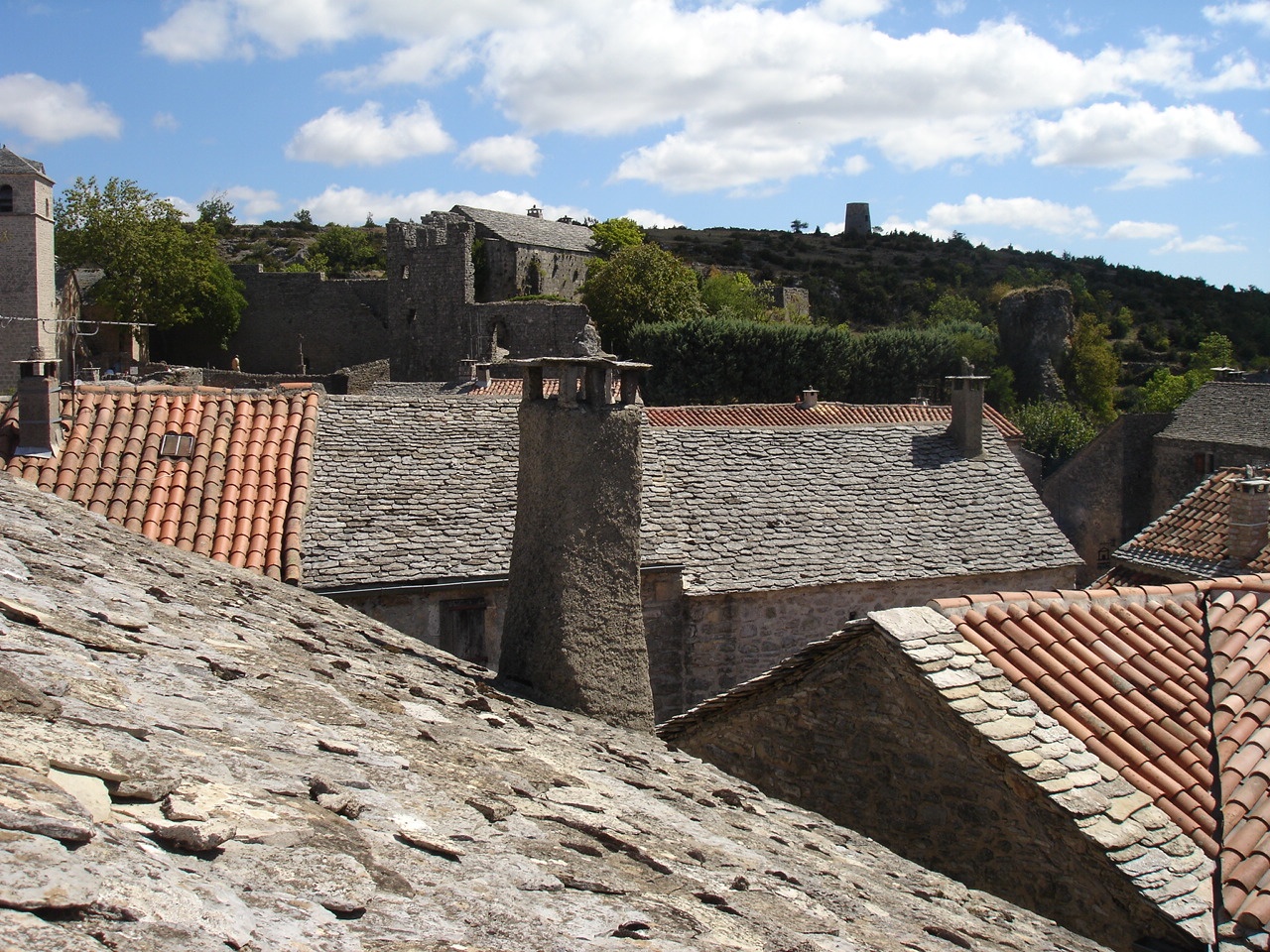 Fonds d'cran Constructions et architecture Toits - Murs - Cltures Village d'Aveyron