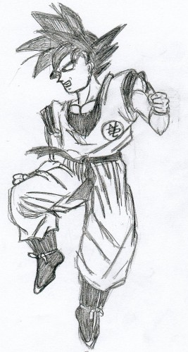 Fonds d'cran Art - Crayon Manga - Dragon Ball Z San Goku