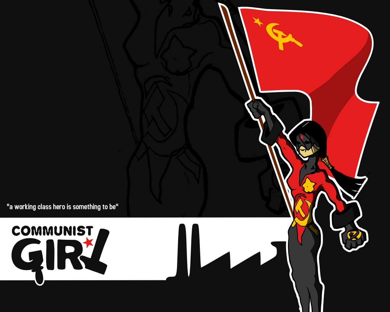 Wallpapers Digital Art Humanity Communist Girl