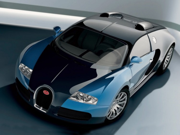 Wallpapers Cars Bugatti Veyron bleu