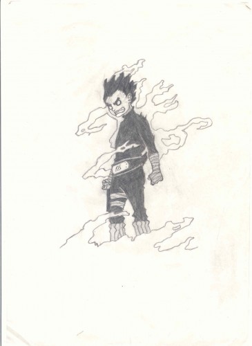 Wallpapers Art - Pencil Manga - Naruto Bad Rock Lee