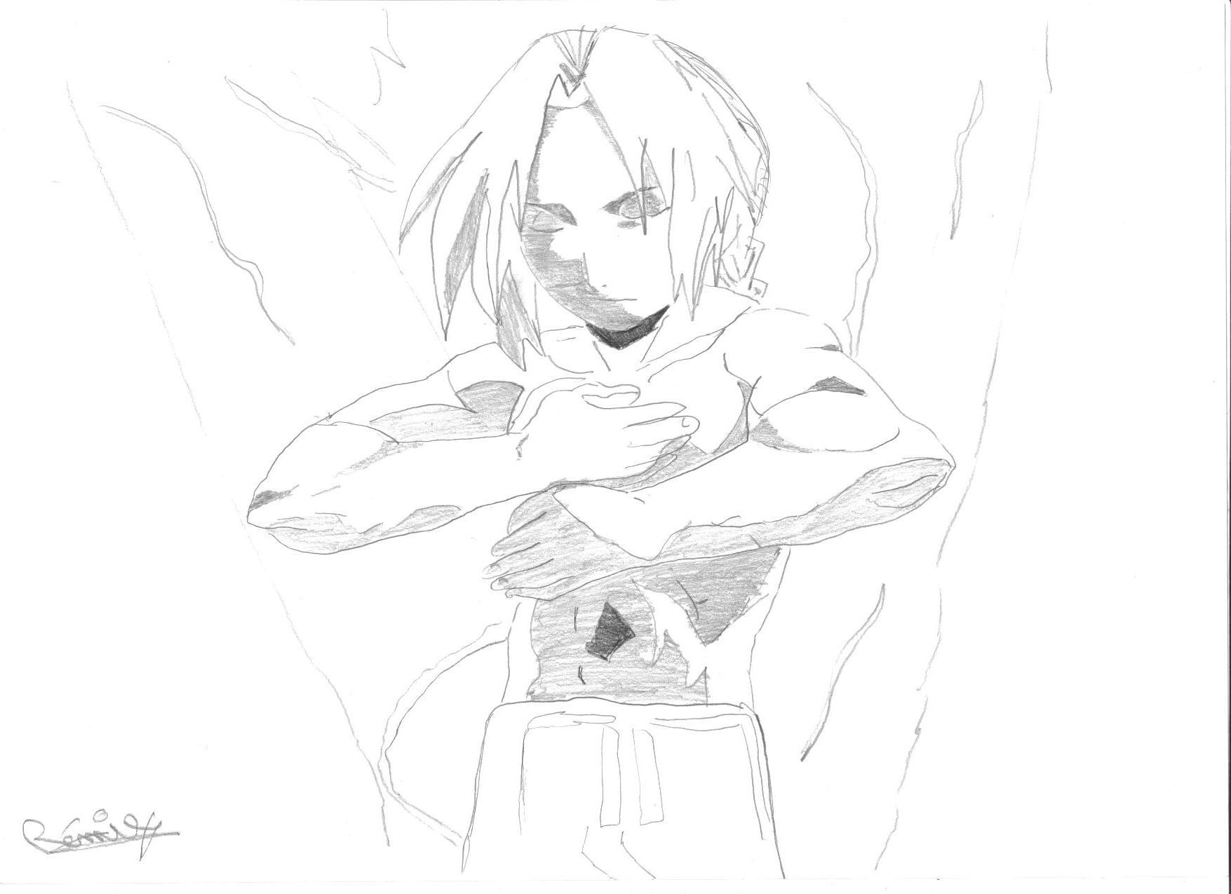 Fonds d'cran Art - Crayon Manga - Fullmetal Alchemist ed sacrifice