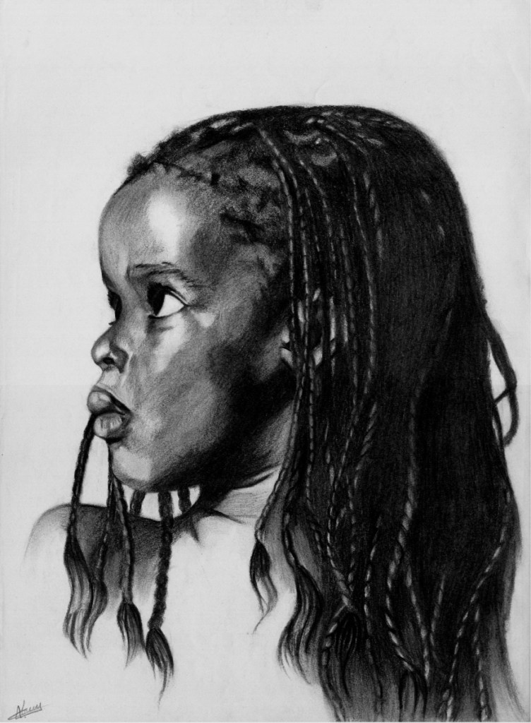 Fonds d'cran Art - Crayon Portraits Petite africaine