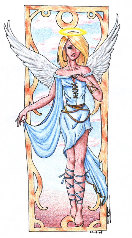 Fonds d'cran Art - Crayon Fantasy - Anges Angelesse