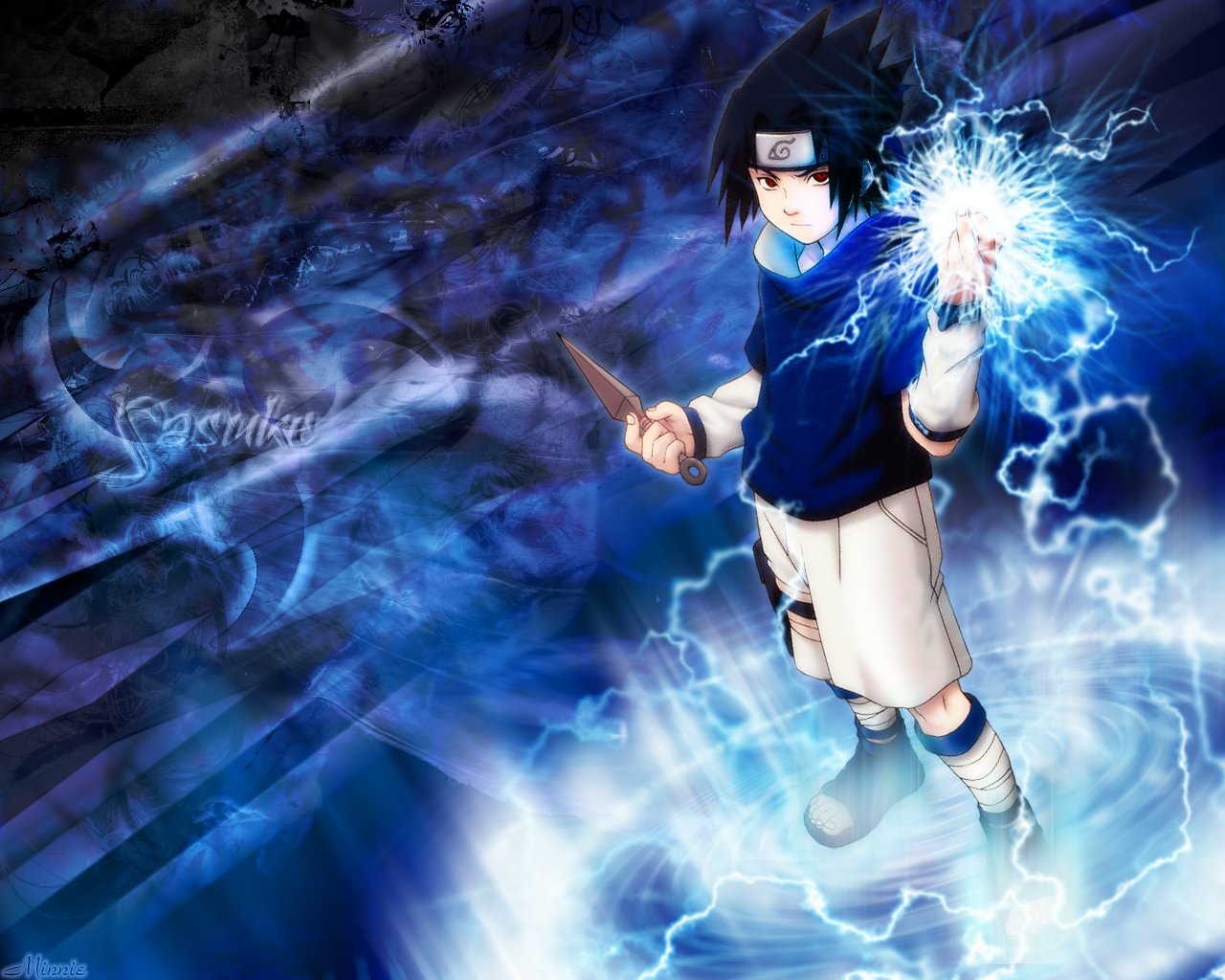 Fonds d'cran Manga Naruto sasuke in action