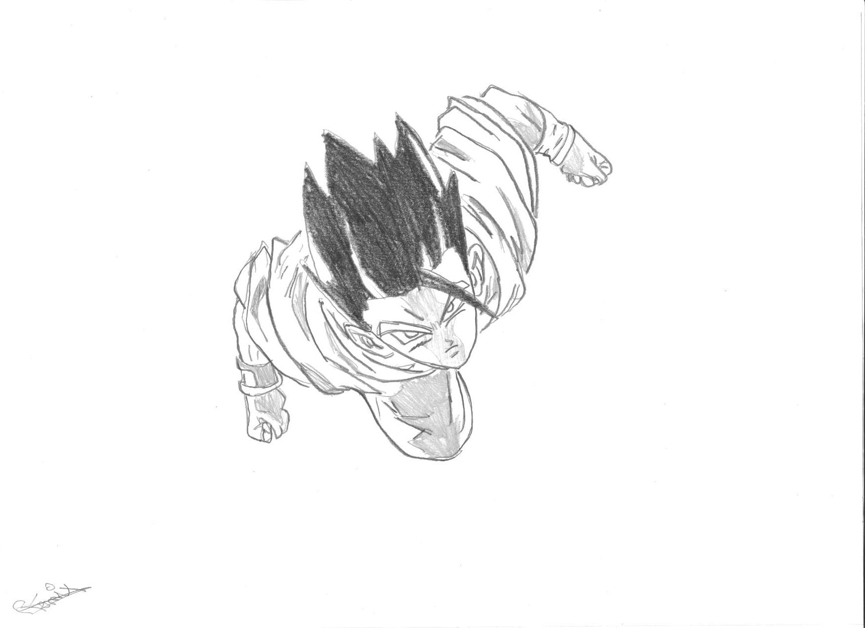 Wallpapers Art - Pencil Manga - Dragon Ball Z gohan