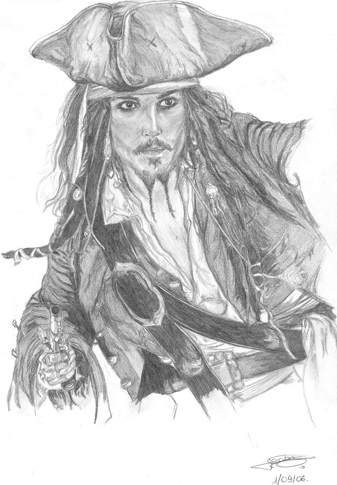 Fonds d'cran Art - Crayon Cinma - Sries TV Jack Sparrow