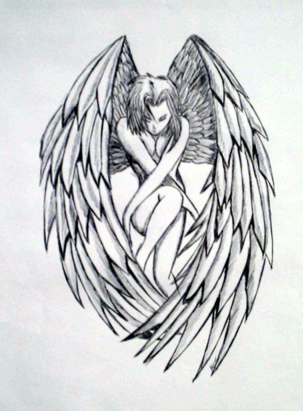 Fonds d'cran Art - Crayon Fantasy - Anges mon ange