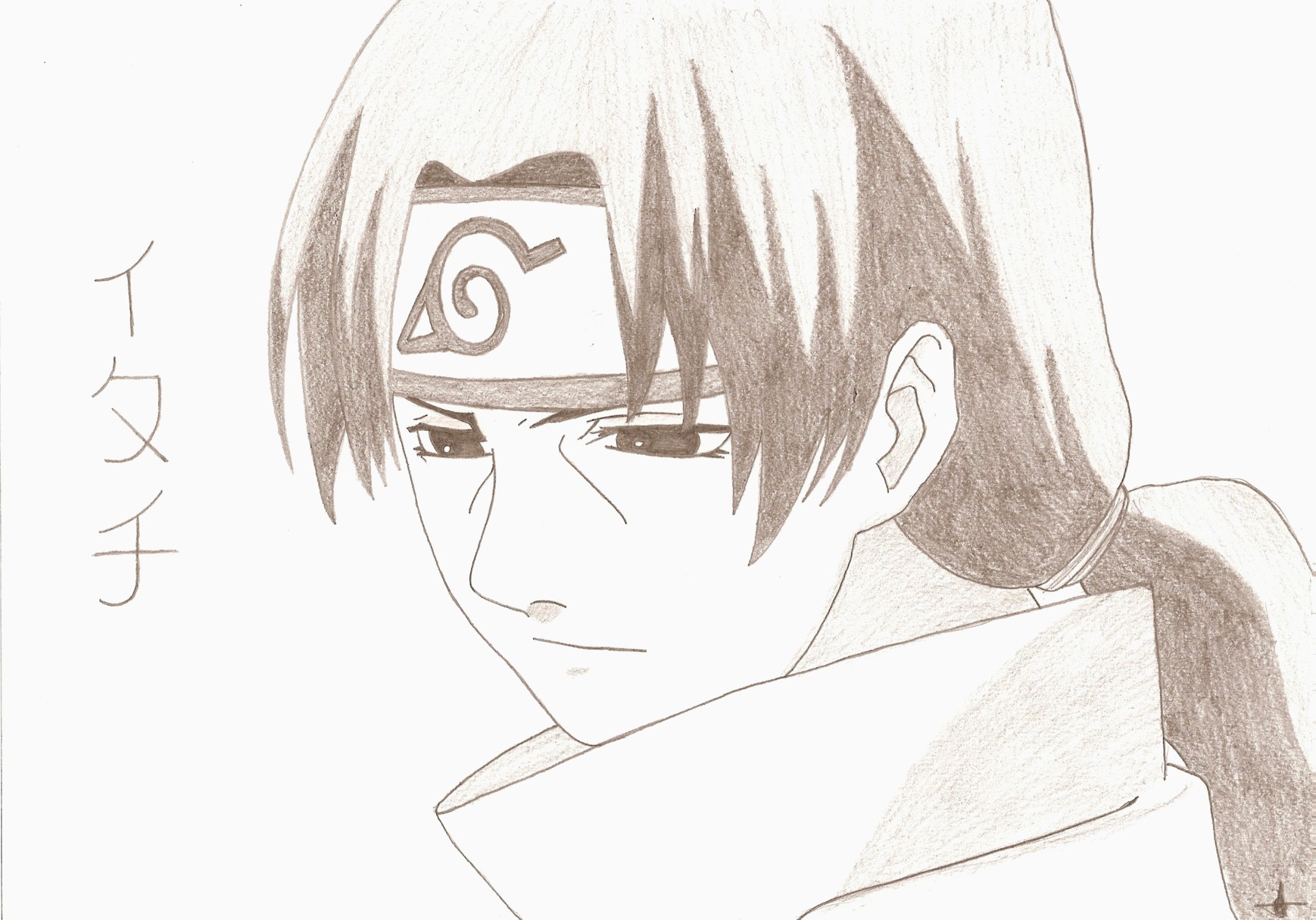 Fonds d'cran Art - Crayon Manga - Naruto Itachi Uchiwa