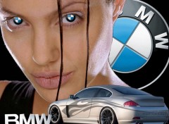 Fonds d'cran Voitures Angelina Jolie + BMW