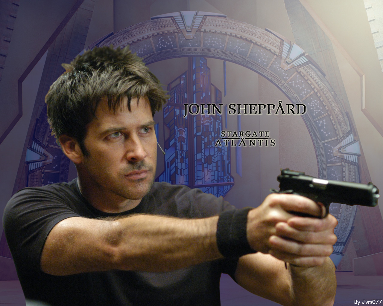 Fonds d'cran Sries TV Stargate Atlantis John Sheppard