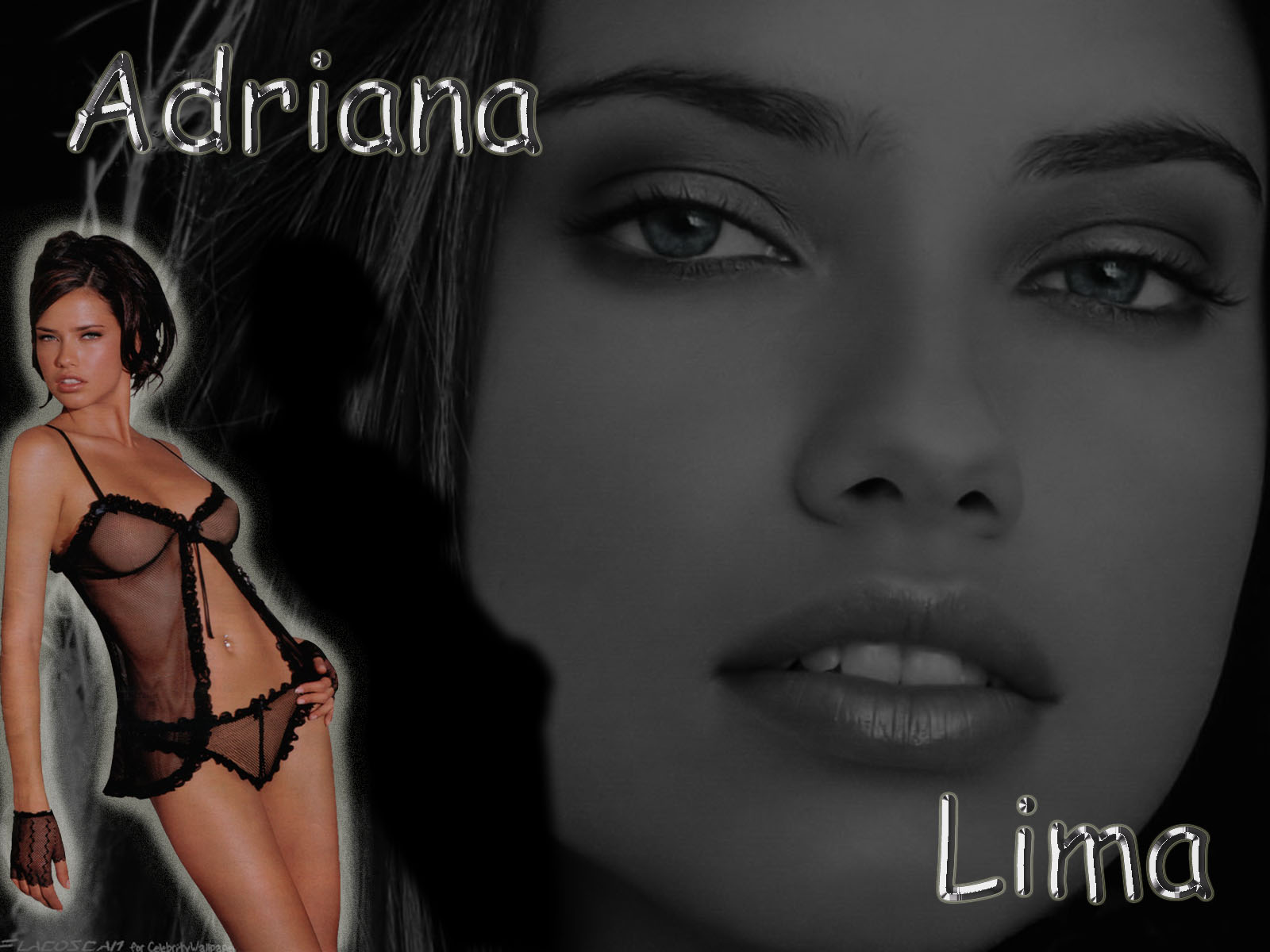 Fonds d'cran Clbrits Femme Adriana Lima Adriana in black