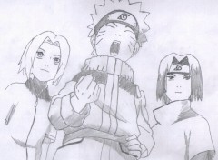 Wallpapers Art - Pencil Sakura naruto sasuke