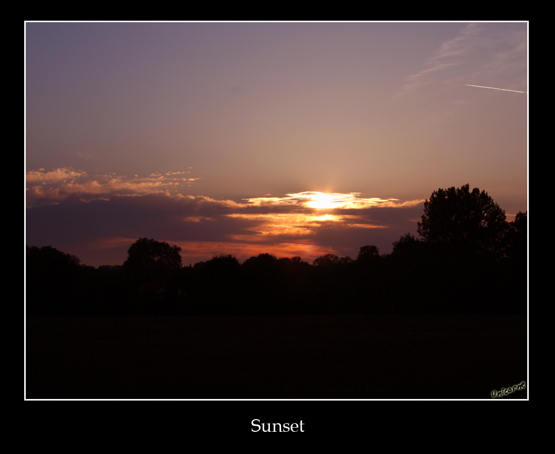 Fonds d'cran Nature Couchers et levers de Soleil Coucher de soleil sur une fort