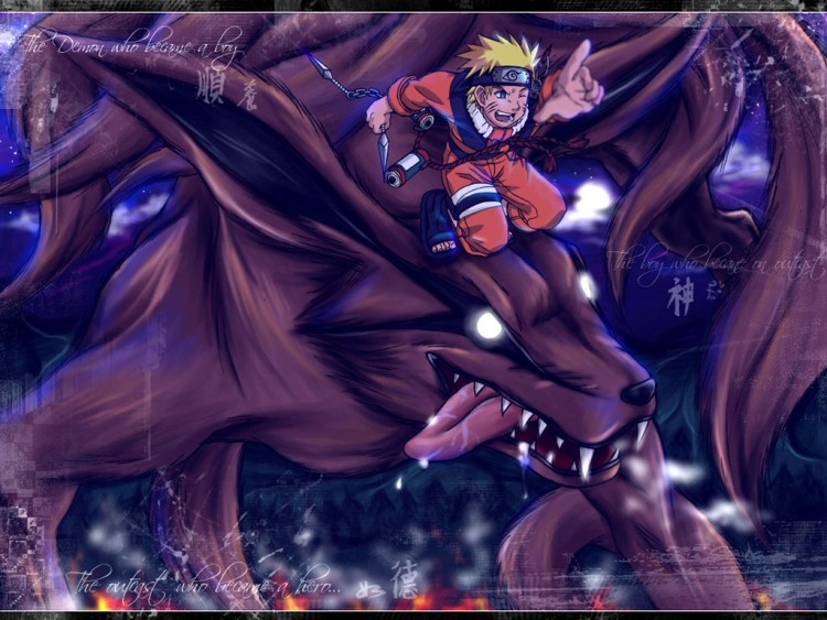 Fonds d'cran Manga Naruto naruto et kuybi