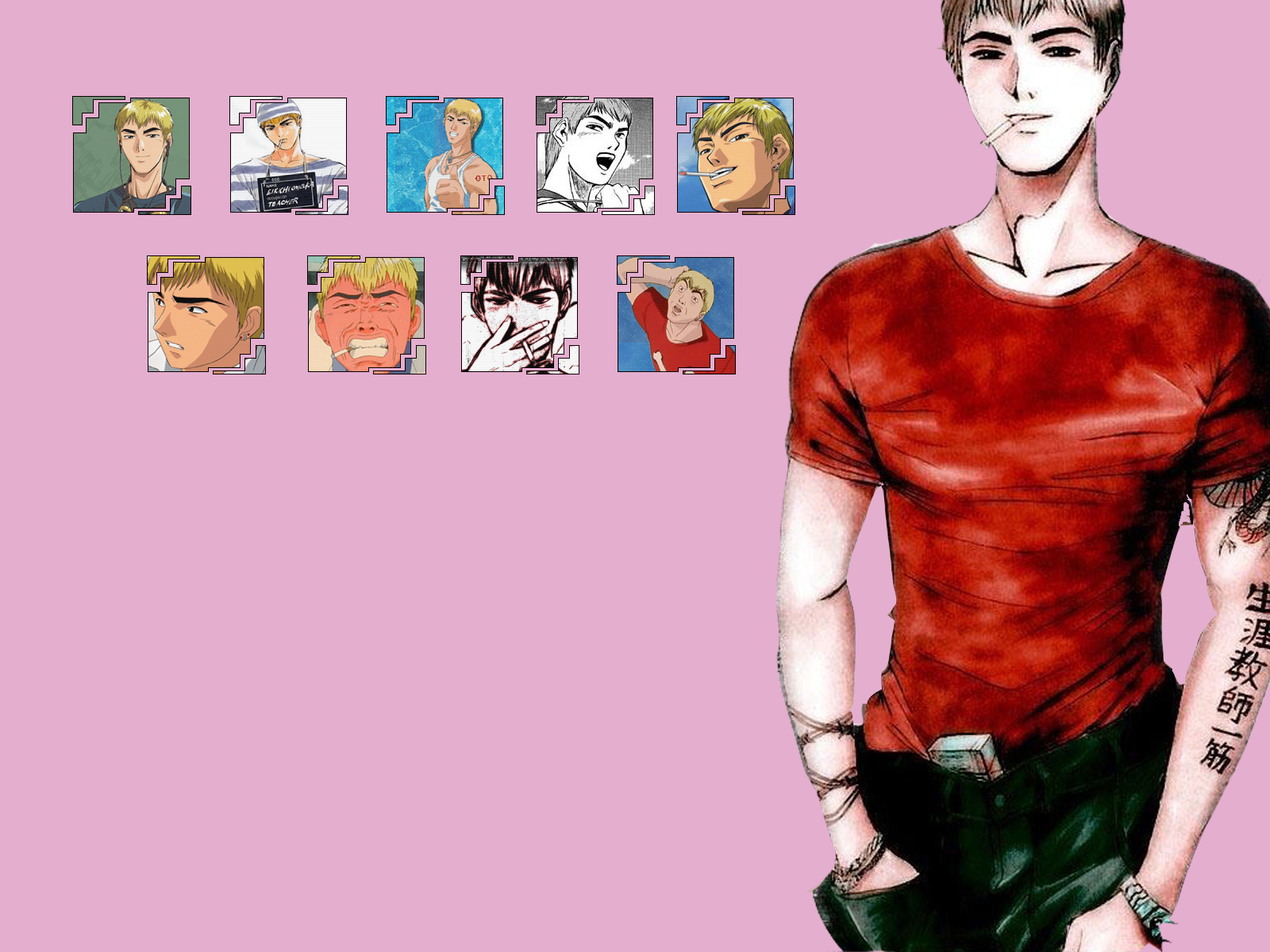 Fonds d'cran Manga Gto - Great Teacher Onizuka wall GTO by myself (se la joue English man..)