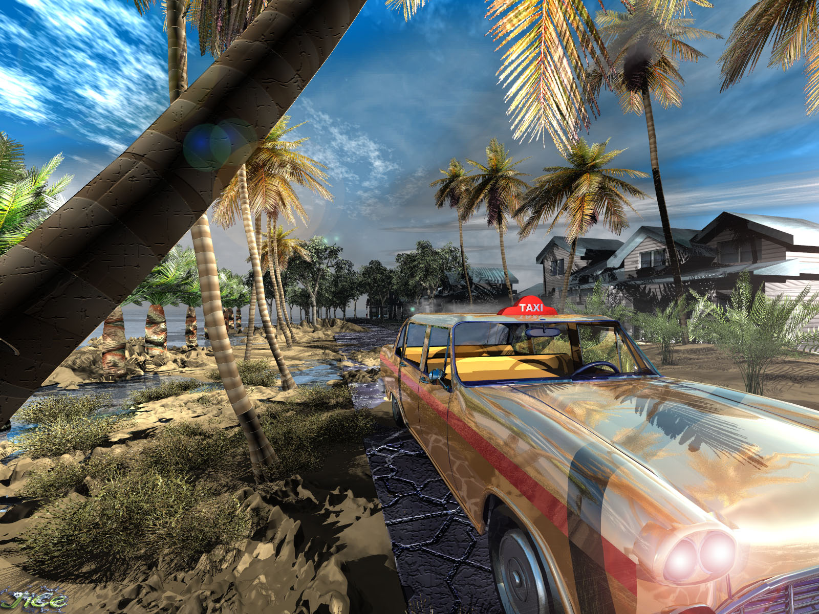 Wallpapers Digital Art Nature - Landscapes Taxi Tropic