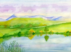 Wallpapers Art - Painting petit lac d'aquarelle