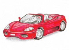 Dessins et Art Art - Crayon Ferrari Spider