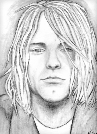 Wallpapers Art - Pencil Portraits Kurt Cobain