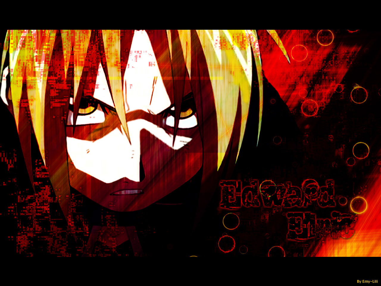 Fonds d'cran Manga Full Metal Alchemist In the dark and red