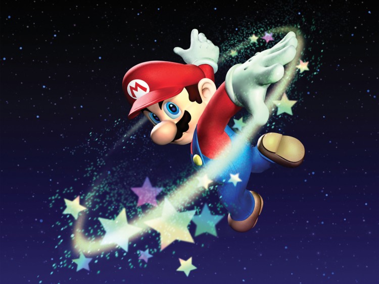 Fonds d'cran Jeux Vido Super Mario Galaxy mario is back dans les etoiles