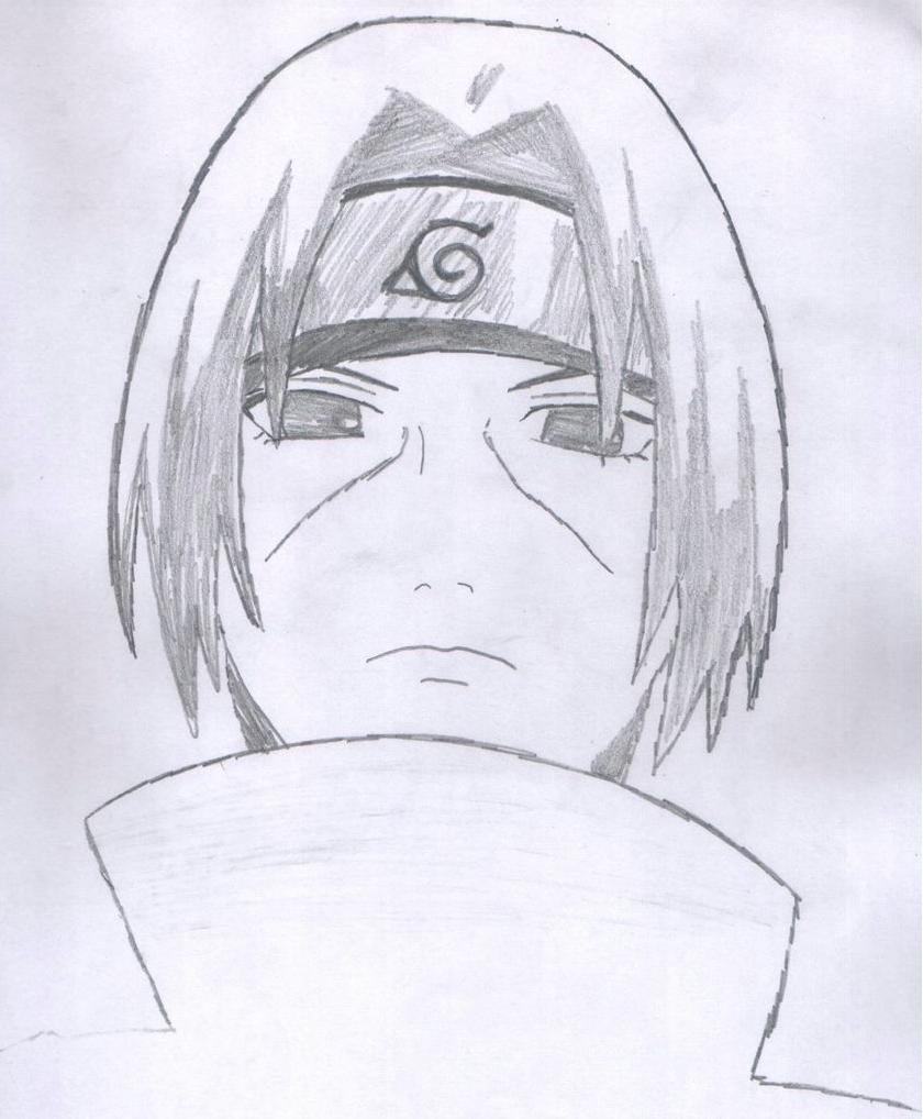 Wallpapers Art - Pencil Manga - Naruto Itachi