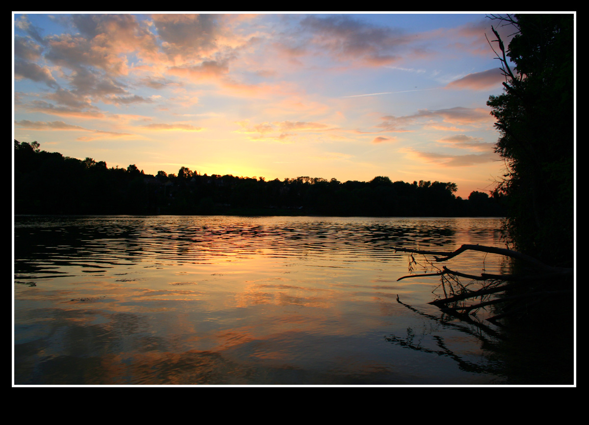 Fonds d'cran Nature Couchers et levers de Soleil Seine du soir