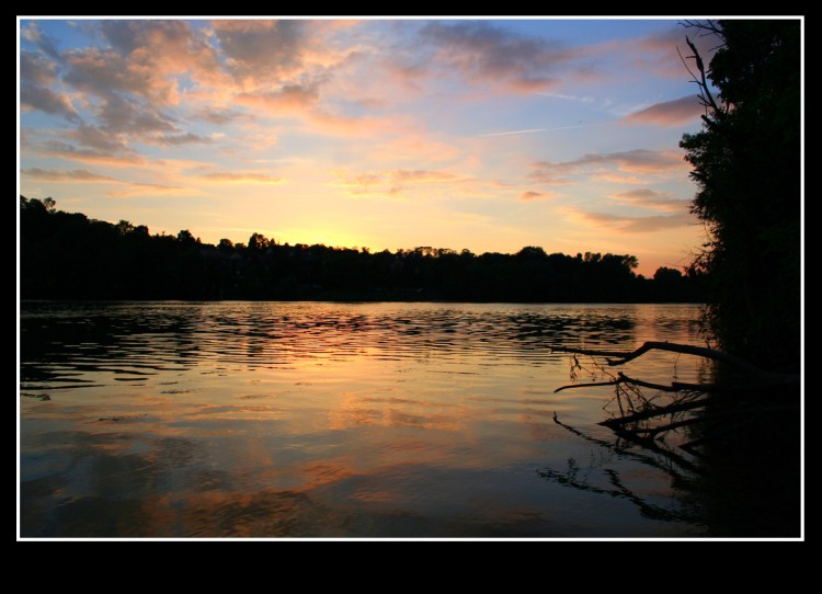 Fonds d'cran Nature Couchers et levers de Soleil Seine du soir