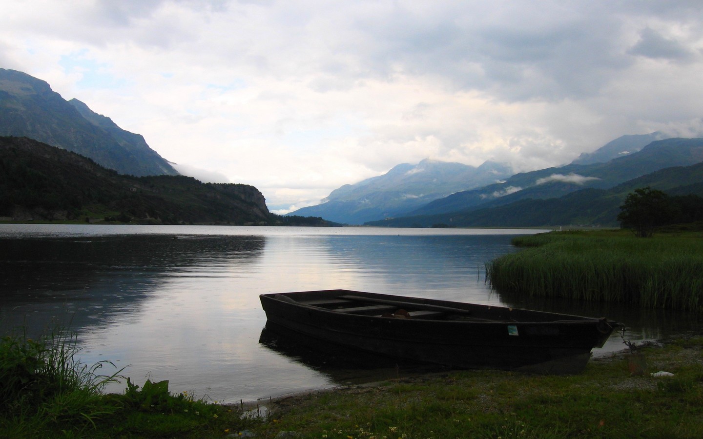 Wallpapers Nature Sunsets and sunrises lac de Sils - Suisse