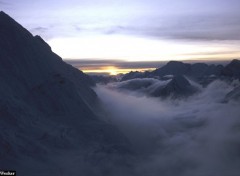 Fonds d'cran Nature Sunset from camp III (in Lhotse Wall) on Everest