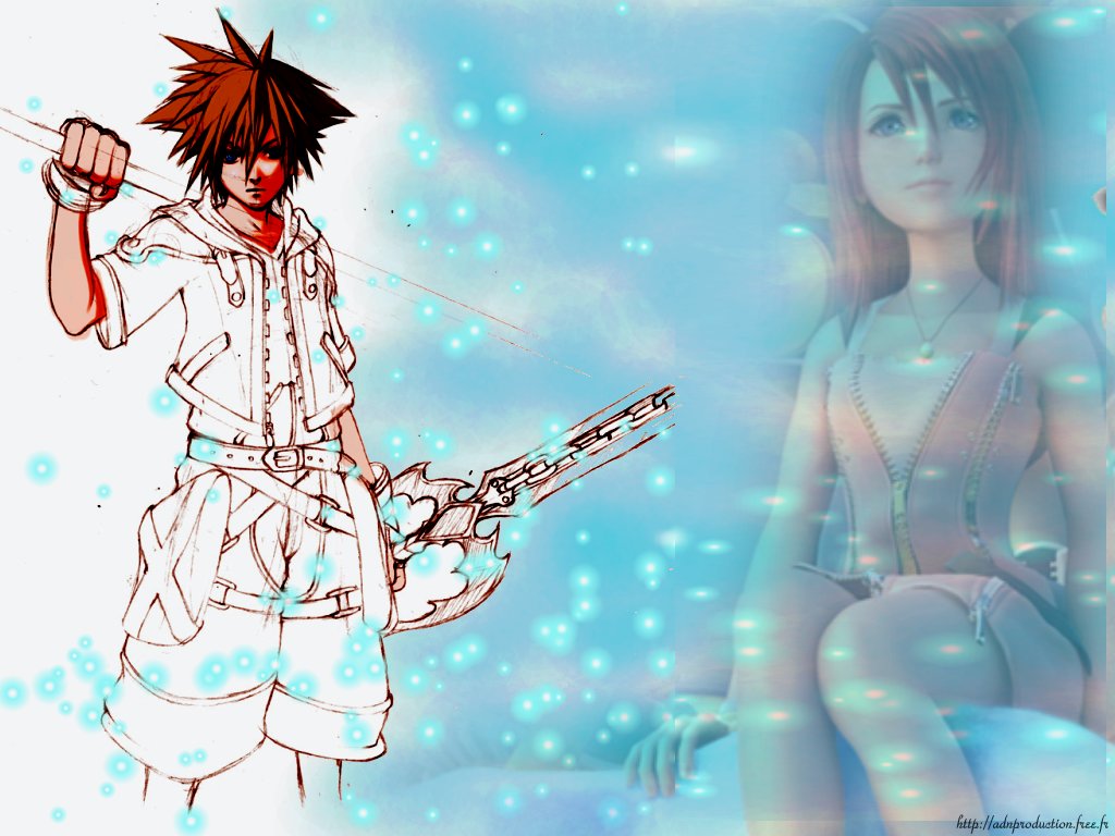 Fonds d'cran Jeux Vido Kingdom Hearts II Sora et Kairi