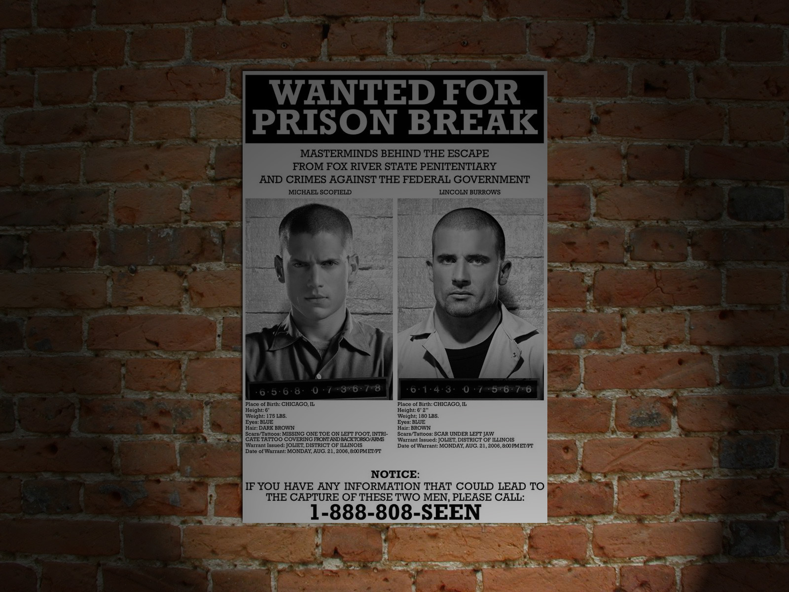 Fonds d'cran Sries TV Prison Break Scofield&Burrows