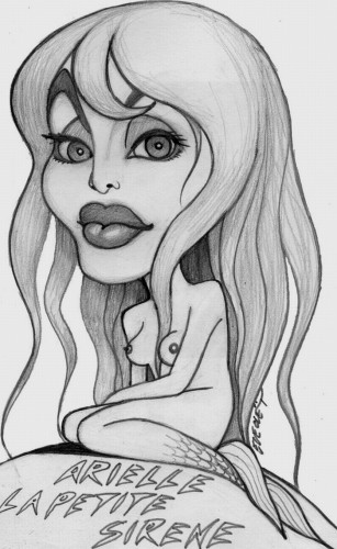 Wallpapers Art - Pencil Caricatures Arielle DOMBASLE