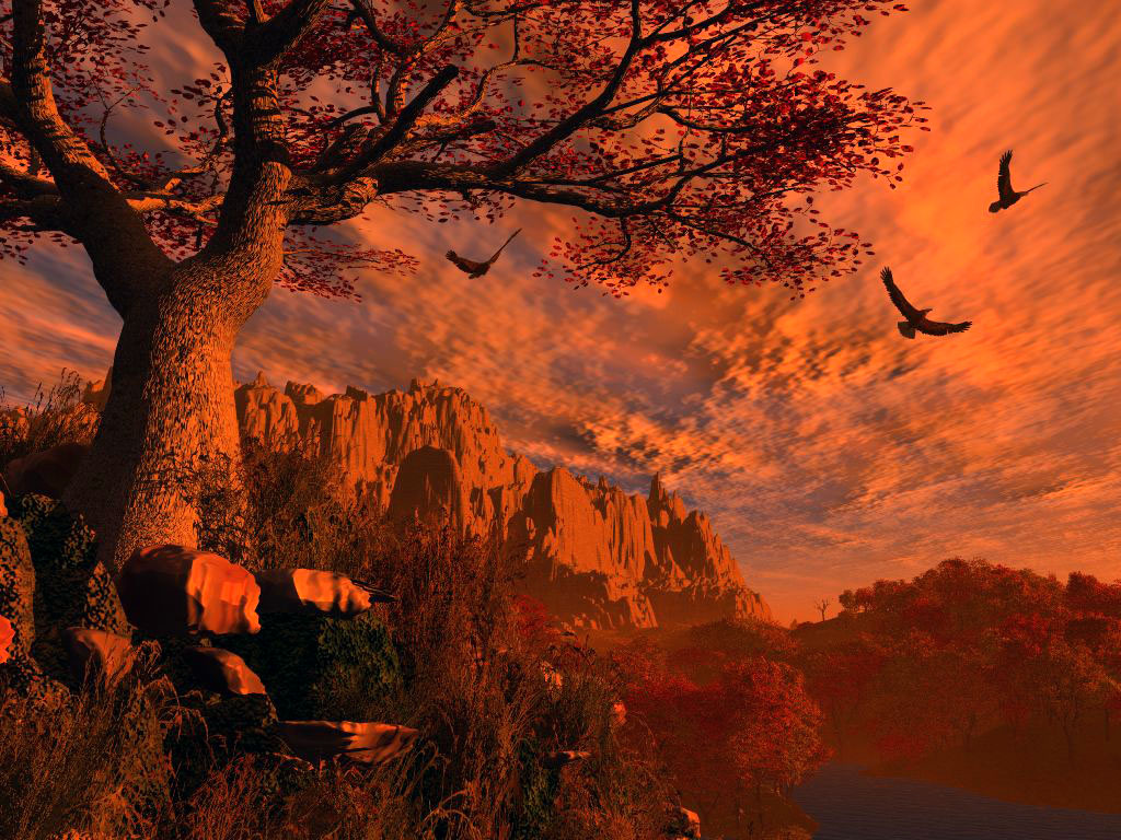 Wallpapers Digital Art 3D - Vue Automne