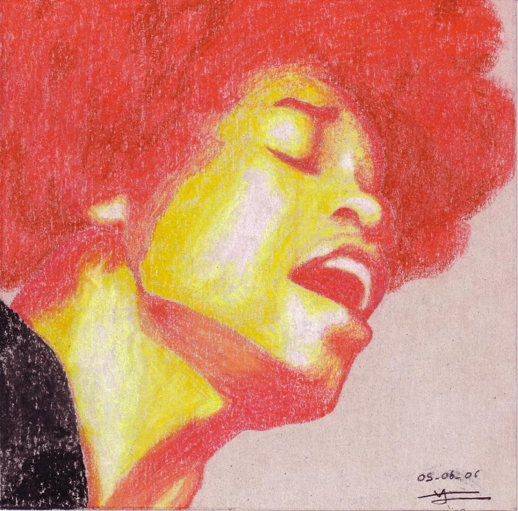 Wallpapers Art - Pencil Characters Jimi Hendrix