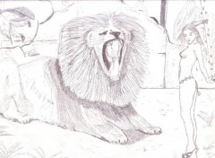 Fonds d'cran Erotic Art Il est pas beau mon lion patou