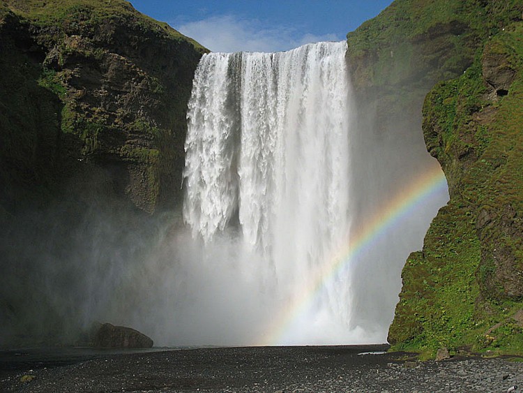 Fonds d'cran Nature Cascades - Chutes Islande - Cataracte & arc-en-ciel.