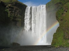 Fonds d'cran Nature Islande - Cataracte & arc-en-ciel.