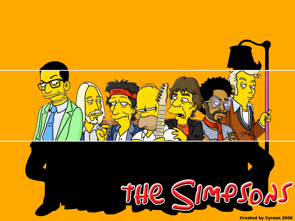 Wallpapers Cartoons The Simpsons Rockin' Homer